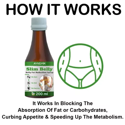 Ayudiva Herbals Slim Belly Fat Reduction Syrup - 200 ml